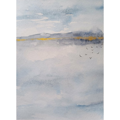 Paulina Lebida - obrazy akwarela - Pejzaż-  dwie akwarele  formatu 32/24 cm foto #1