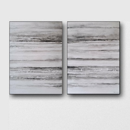 Abstrakcja- dwie akwarele formatu 32/24 cm, Paulina Lebida, obrazy akwarela