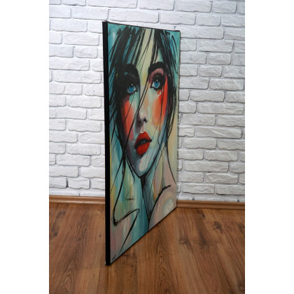 Rafal Stach - obrazy akryl - Emerald Gaze 80x100 foto #2