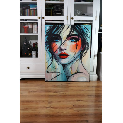 Rafal Stach - obrazy akryl - Emerald Gaze 80x100 foto #4