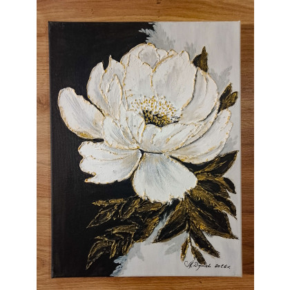 Marzena Dymek - obrazy akryl - TRYPTYK GLAMOUR ZŁOTO I CZERŃ – Nowoczesne Obrazy Strukturalne 90/110x40cm (darmowa dostawa) foto #1