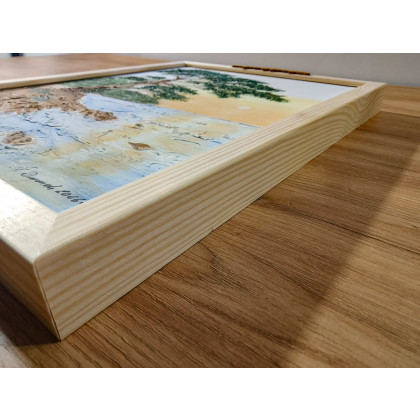 Marzena Dymek - obrazy akryl - OBRAZ STRUKTURALNY 3D Z DEDYKACJĄ - BLASKU BRZEG - GOTOWY POMYSŁ NA SPERSONALIZOWANY PREZENT foto #4