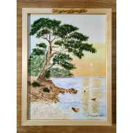 OBRAZ STRUKTURALNY 3D Z DEDYKACJĄ - BLASKU BRZEG - GOTOWY POMYSŁ NA SPERSONALIZOWANY PREZENT