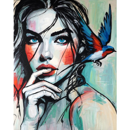 Taken by Surprise 80x100, Rafal Stach, obrazy akryl