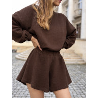 BE MY BABY /CZEKOLADOWY KOMPLET MUŚLINOWY