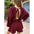 Be My Baby /burgundowy komplet muślinowy