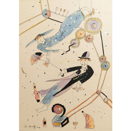 Tryby zakochania..., Dariusz Grajek, obrazy tech. mieszana