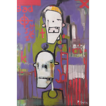 Bad couple, Piotr Gola, obrazy akryl