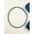 Elegancki Naszyjnik z Fasetowanych Korali Metalizowanych - Blue Night