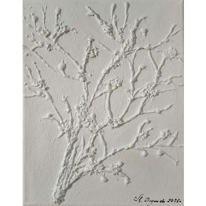 Marzena Dymek - obrazy tech. mieszana - DYPTYK STRUKTURALNY Z TEKSTURĄ 3D DYSKRETNA DELIKATNOŚĆ - SKANDYNAWSKA KLASYKA 2w cenie 1 foto #3