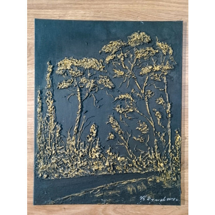 Marzena Dymek - obrazy tech. mieszana - DYPTYK STRUKTURALNY GORDYJSKI GLAMOUR - LUKSUSOWE OBRAZY z TEKSTURĄ 3D foto #1