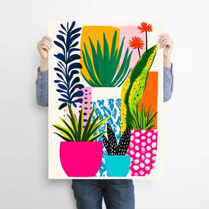 Justyna Jaszke - plakaty - Kwiaty doniczkowe - grafika na plakacie na A3 foto #1