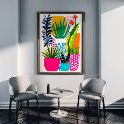 Justyna Jaszke - plakaty - Kwiaty doniczkowe - grafika na plakacie na A3 foto #2