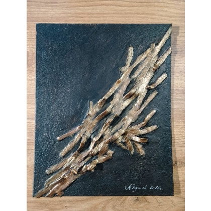 Marzena Dymek - obrazy tech. mieszana - TRYPTYK RELIEF ŚCIENNY - MALARSTWO RZEŹBIARSKIE - 3 w cenie 2szt. foto #4