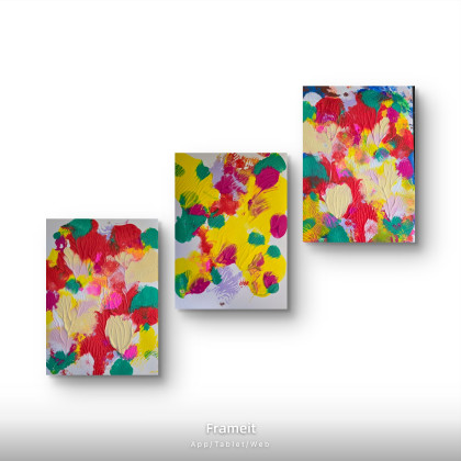 Akwarela kompozycja Letnie przebudzenie, Ewa Mościszko, obrazy tech. mieszana