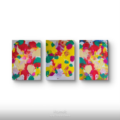 Ewa Mościszko - obrazy tech. mieszana - Akwarela kompozycja Letnie przebudzenie foto #1