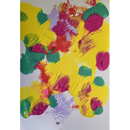 Ewa Mościszko - obrazy tech. mieszana - Akwarela kompozycja Letnie przebudzenie foto #2