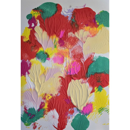 Ewa Mościszko - obrazy tech. mieszana - Akwarela kompozycja Letnie przebudzenie foto #3