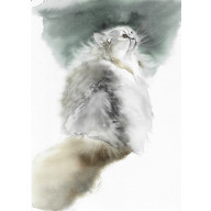 KOT - OBRAZ AKWARELOWY