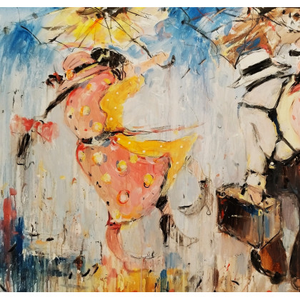 Dariusz Grajek - olej + akryl - Silne podmuchy.... foto #1