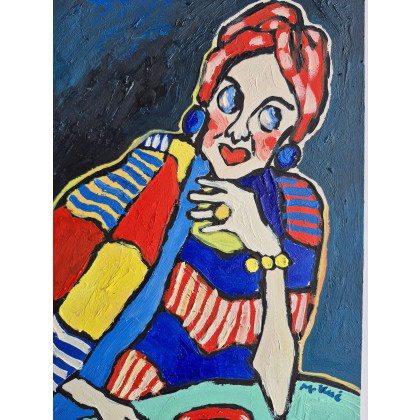 Marlena Kuć - obrazy olejne - kobieta która słucha siebie foto #1