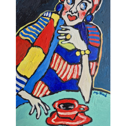 Marlena Kuć - obrazy olejne - kobieta która słucha siebie foto #4