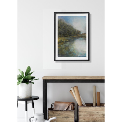 Jolanta Frankiewicz - obrazy akwarela - ,,Na skraju lasu,,- nastrojowa akwarela wertykalny format foto #2