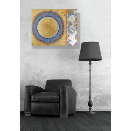 Jolanta Frankiewicz - obrazy akryl - Słoneczny kwiat - metaliczny obraz akrylowy foto #4