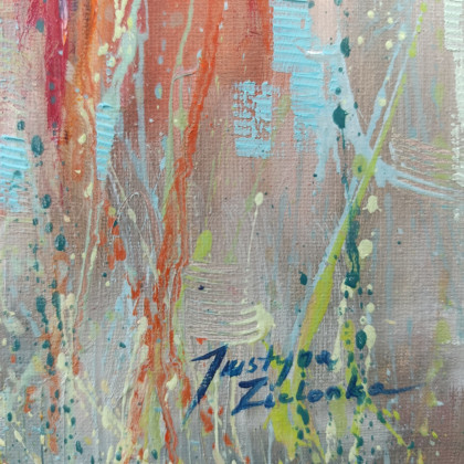 Justyna Zielonka - obrazy olejne - Galopem w tęczę foto #3