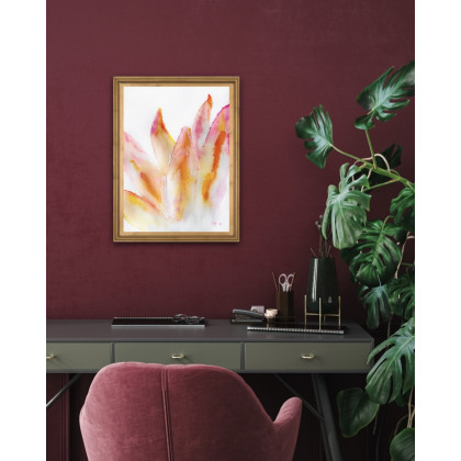 Aloes róż/pomarańcz A4 - akwarela, Marta Hajduk-Pawlica, obrazy akwarela