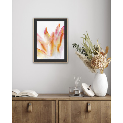 Marta Hajduk-Pawlica - obrazy akwarela - Aloes róż/pomarańcz A4 - akwarela foto #2