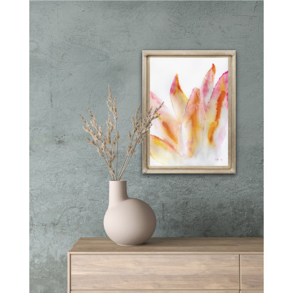 Marta Hajduk-Pawlica - obrazy akwarela - Aloes róż/pomarańcz A4 - akwarela foto #3