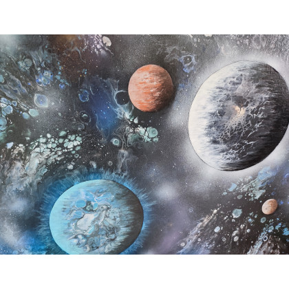 Elżbieta Hanarz - obrazy akryl - Kosmos - Akryl na płótnie 60x80 foto #2