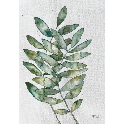 Marta Hajduk-Pawlica - obrazy akwarela - Listki A4 - akwarela foto #1