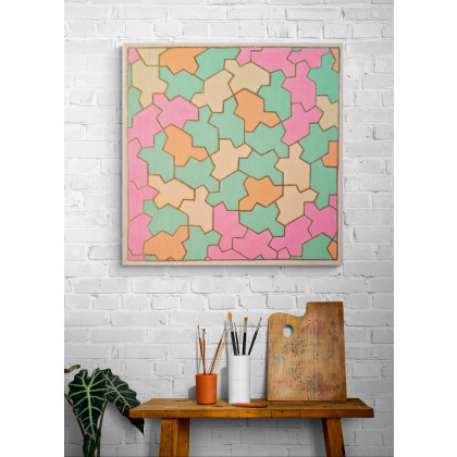 Yulia Szczerbak - obrazy akryl - Obraz ręcznie malowany akrylami na płótnie Tile Spectre foto #2