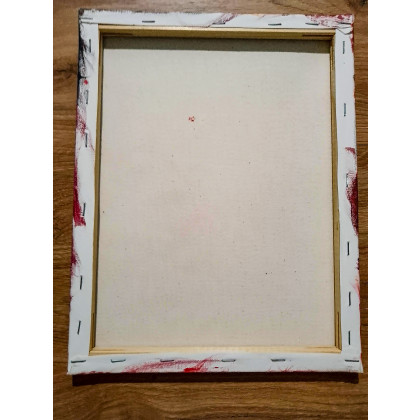 Marzena Dymek - obrazy akryl - PEJZAŻ AKRYLOWY RĘCZNIE MALOWANY NA PŁÓTNIE KARMAZYNOWA KASKADA - 30x24cm (darmowa dostawa) foto #4