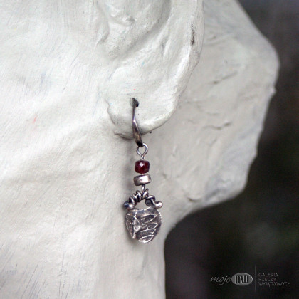 Moje MW - kolczyki  - W trawie z granatem foto #2