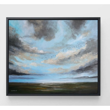 Paulina Lebida - obrazy akryl - Błękitne popołudnie  - obraz akrylowy 50/60 cm foto #1