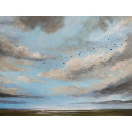 Paulina Lebida - obrazy akryl - Błękitne popołudnie  - obraz akrylowy 50/60 cm foto #2