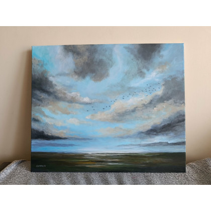 Paulina Lebida - obrazy akryl - Błękitne popołudnie  - obraz akrylowy 50/60 cm foto #3