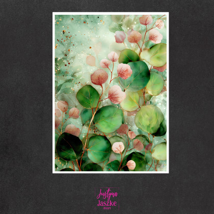 Justyna Jaszke - Grafika cyfrowa - Eukaliptus liście - zestaw 9 grafik 15x21 cm foto #2