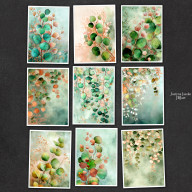 EUKALIPTUS LIŚCIE - ZESTAW 9 GRAFIK 15X21 CM