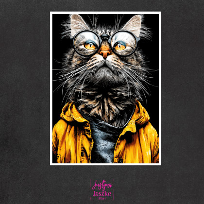 Justyna Jaszke - Grafika cyfrowa - Miejskie koty - zestaw 9 grafik 15x21 cm foto #2