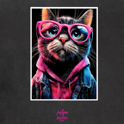 Justyna Jaszke - Grafika cyfrowa - Miejskie koty - zestaw 9 grafik 15x21 cm foto #3