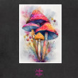 Magiczne grzyby - zestaw 9 grafik 15x21 cm