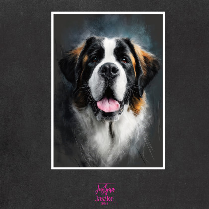 Justyna Jaszke - Grafika cyfrowa - Psie portrety - zestaw 9 grafik 15x21 cm foto #1
