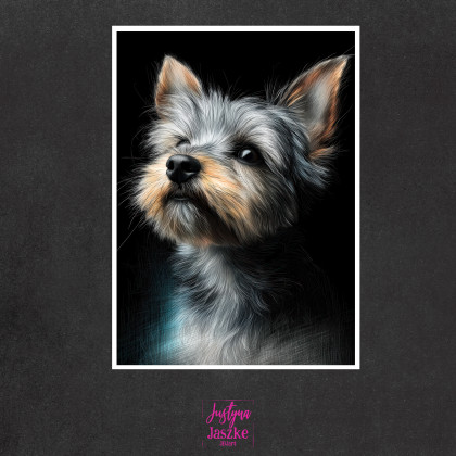 Justyna Jaszke - Grafika cyfrowa - Psie portrety - zestaw 9 grafik 15x21 cm foto #2