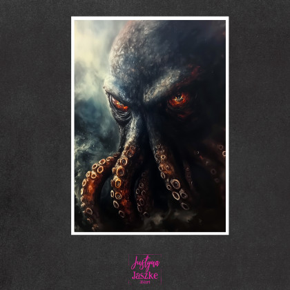 Justyna Jaszke - Grafika cyfrowa - Ośmiornice - zestaw 9 grafik 15x21 cm foto #3