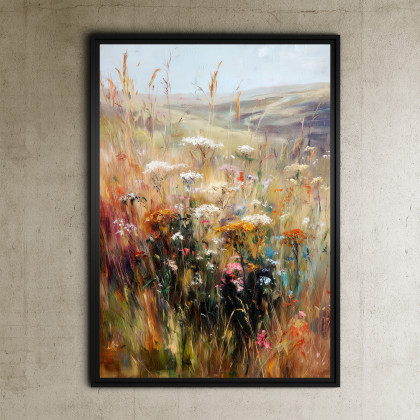 Jesienna łąka - grafika na plakacie na A3, Justyna Jaszke, plakaty