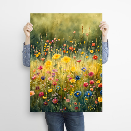 Justyna Jaszke - plakaty - Wiosenna łąka - grafika na plakacie na A3 foto #1